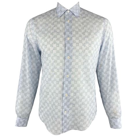 louis vuitton blue button up